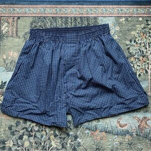 uniqlo NWOT blue plaid cotton boxer shorts